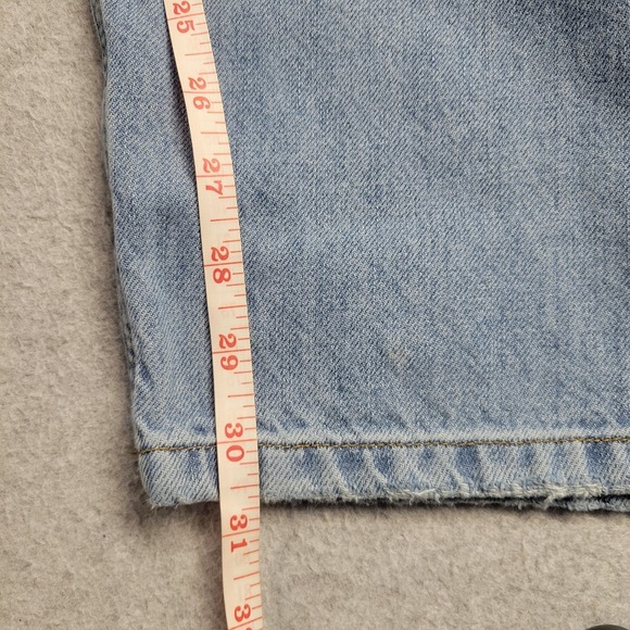 BDG Urban Outfitters Logan Buckle Back Baggy Barrel Denim Jeans Size 27W Light - Picture 8 of 13